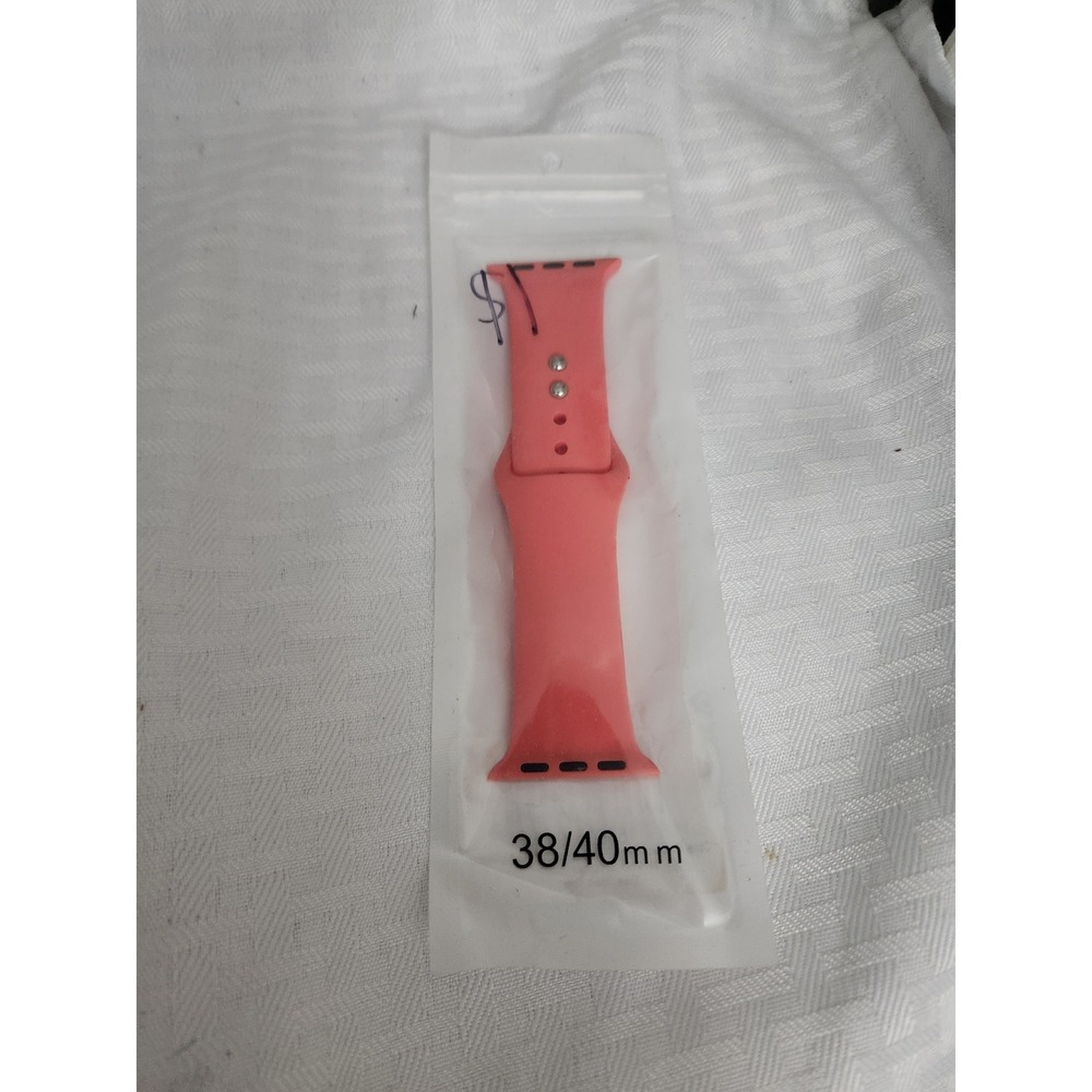 Coral Silicone Replacement Band for Apple Watch 38mm 40mm Sport Strap